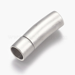 304ステンレススチール製バヨネット留め具  マット  つや消しプラチナ  30.5x9.5mm  穴：7.5mm&nbsp;STAS-O114-032B-MP