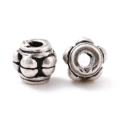 スターリングシルバービーズ925個  バレル  アンティークシルバー  5x4.5mm  穴：1.5mm  約20個/10g&nbsp;STER-D036-24AS