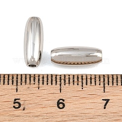 304ステンレススチールビーズ  オーバル  ステンレス鋼色  12x4.5mm  穴：1.6mm&nbsp;SA-CBA02E8-18P