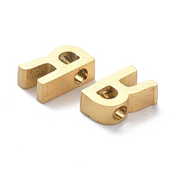 イオンプレーティング（IP）304ステンレススチールチャーム  アルファベット  ゴールドカラー  文字.r  8x4.5x3mm  穴：1.8mm&nbsp;STAS-K216-41R-G