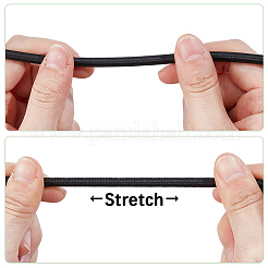 10mのゴム紐  ラウンド  ブラック  5.5mm&nbsp;OCOR-CY0003-46A