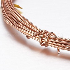 ラウンドアルミクラフトワイヤー  ビーズジュエリークラフト作り用  砂茶色  18ゲージ  1mm  10m /ロール（32.8フィート/ロール）&nbsp;AW-D009-1mm-10m-04