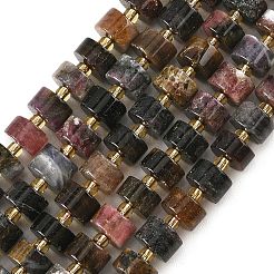 天然のマルチカラートルマリンビーズ連売り  コラム  シードビーズで  9.5~11x5.5~7mm  穴：1mm  約40~47個/連  15.75''（40cm）〜15.94''（40.5cm）&nbsp;G-K245-C12