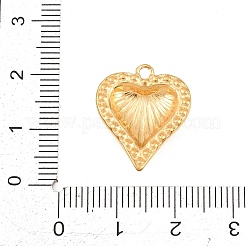 304ステンレススチールペンダントラインストーンセッティング  ハートチャーム  ゴールドカラー  20x16.5x3.5mm  穴：1.6mm  0.8mmのラインストーンに適する&nbsp;STAS-K322-06G