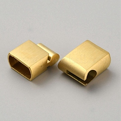 316lステンレススチールのマグネット留め具と接着端  長方形  マットゴールドカラー  23.5x13.5x8mm  穴：11.5x6mm&nbsp;STAS-WH0036-26MG