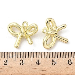 合金ペンダント  ラックめっき  蝶結び  ゴールドカラー  18x20x6.5mm  穴：1.6mm&nbsp;FIND-Z089-06G-01