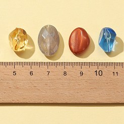 100g5色アクリルビーズ  混合図形  ミックスカラー  5.5~28x6~20x3~11mm  穴：1~5mm  20 G /カラー&nbsp;SACR-FS0001-07A