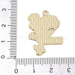 母の日合金エナメルペンダント  「ママ」の文字が入ったカーネーションの花束  ゴールドカラー  レッド  28.5x22x1mm  穴：1.6mm&nbsp;FIND-E054-04C