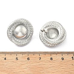 304ステンレススチールスタッドピアス  渦巻く  ステンレス鋼色  24x24mm&nbsp;EJEW-D319-10P