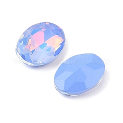 ガラスカボション  多面カット  オーバル  コーンフラワーブルー  14x10x5mm  36個/セット&nbsp;GLAA-N0028-06B