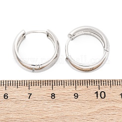 真鍮製フープピアス  ラックめっき  長持ちメッキ  鉛フリー＆カドミウムフリー  プラチナ  19x8mm&nbsp;EJEW-Q015-21A-P