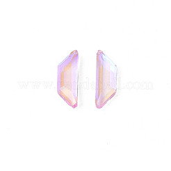ガラスラインストーンカボション  ネイルアートの装飾の付属品  多面カット  台形  ピンク  8.5x3x1.5mm&nbsp;MRMJ-N027-038