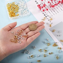 200個4スタイルの合金と真鍮製のアイスピックピンチベイル  ミックスカラー  11x6x4mm  10x5.5x3mm&nbsp;FIND-SZ0001-96