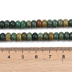 天然寿山翡翠ビーズ連売り  ロンデル  6.5x4.5mm  穴：0.9mm  約86個/連  15.08インチ（38.3cm）&nbsp;G-L647-D12-4x6mm