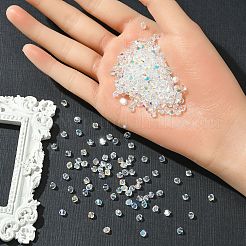 プレシオサ®クリスタルビーズ  チェコクリスタル  双円錐形(451 69 302 ロンデル)  00030 200 クリスタル アブ  4mm  穴：0.8mm&nbsp;Y-PRC-BA4-00030-200
