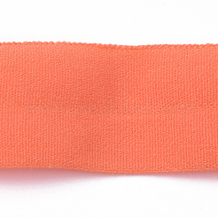 折り返し伸縮性のある縫製  ナイロンストレッチトリム弾性リボン  ヘアタイヘッドバンド用  鮭色  20mm&nbsp;OCOR-WH0030-A29