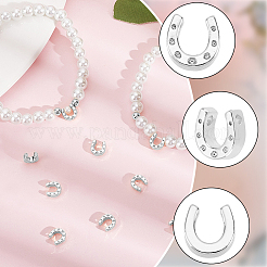 真鍮製チャーム24個  アーチ  925銀メッキ  7x7x3mm  穴：1.1~1.3mm&nbsp;KK-BBC0027-65S