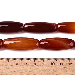 天然瑪瑙染めビーズ連売り  ライス  チョコレート  39.5~41x11~15mm  穴：3mm  約10個/連  15.35~16''（39~40センチメートル）&nbsp;G-T138-230E