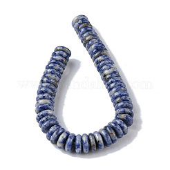 天然ブルースポットジャスパービーズ連売り  ディスク  12x3.5~4mm  穴：1.4mm  約51個/連  7.48~8.19インチ（19~20.8cm）&nbsp;G-F743-06L