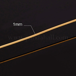 角型真鍮線  ジュエリー作りのための  ゴールドカラー  18ゲージ  1x1mm  10 m /ロール&nbsp;KK-WH0034-34G-02