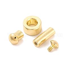 304ステンレススチールコードエンド  エンドキャップ  ゴールドカラー  8x4mm  穴：4mm  13.8x4.5mm  6x5mm&nbsp;LS-STAS-C043-12G