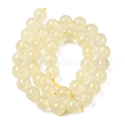 天然レモンクォーツ（加熱）ビーズ連売り  ラウンド  10~10.5mm  穴：1mm  約38~40個/連  14.92~15.16''（37.9~38.5センチメートル）&nbsp;G-B167-A11-10mm