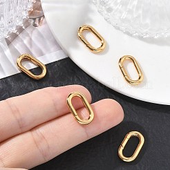 シェグレース真鍮製スプリングゲートリング  オーバル  カドミウムフリーと鉛フリー＆ニッケルフリー  18KGP本金メッキ  18x10x2.5mm&nbsp;XGRQ7M143-981G