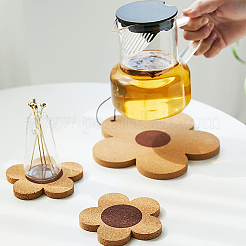 コルク断熱シート  コースター用  接着剤付き  壁飾り  パーティーとDIYのクラフト用品  長方形  ブルゴーニュ  30x21x0.85cm&nbsp;AJEW-BC0001-56B