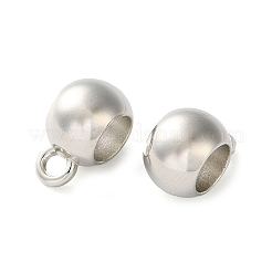 Ccb プラスチック チューブ ベイル  ラウンド  プラチナ  14.5x8x10.5mm  穴：2.5mm  内径：6.5mm&nbsp;CCB-L015-01P