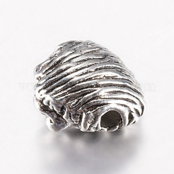 チベット風合金ビーズ  ライオンヘッド  アンティークシルバー  13x12x8mm  穴：2mm&nbsp;PALLOY-F200-13AS
