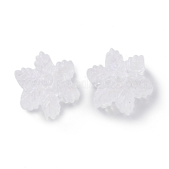 透明なアクリルビーズ  グリッターパウダー  クリスマススノーフレーク  透明  13x14.5x6mm  穴：4mm  約950個/500g&nbsp;OACR-P007-30