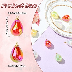 430個のプラスチック製イヤーナット  透明  3~6.5mm  穴：0.5~1mm&nbsp;FIND-YW0007-43