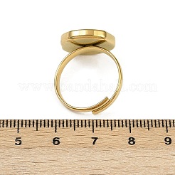 金色の304ステンレススチールの指輪  イオンプレーティング（ip）  タツノオトシゴ  15x15mm&nbsp;RJEW-H254-08B-G