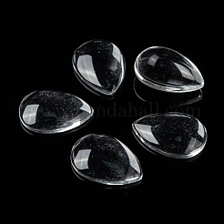 透明な涙  ガラスカボション  透明  25x18x5mm&nbsp;X-GGLA-R024-25x18