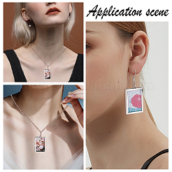ラックメッキ合金フォトロケットペンダント  長方形  ミックスカラー  33.5~37x21~23.5~24x3.5~4mm  穴：28.5~29x18.5~19mm  2色  10個/カラー  20個/箱&nbsp;PALLOY-OC0001-59