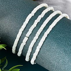 天然トロチッドシェル/トロカスシェルビーズ連売り  コラム  ホワイト  3.5~4x2~2.5mm  穴：0.8mm  約176個/連  15.94''（40.5センチメートル）&nbsp;PEAR-NB0001-13
