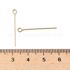 304ステンレススチールアイピン  イオンプレーティング（ip）  18KGP本金メッキ  26x0.6mm  穴：1.8mm  100個/セット&nbsp;STAS-K293-13G-0.6x26mm