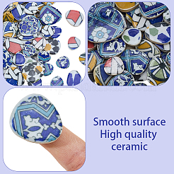 500g 4色モザイクタイル 磁器カボション  家の装飾やdiyの工芸品  ミックスカラー  20~50x5mm  125 G /カラー&nbsp;DIY-SP0007-87