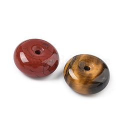 天然および合成混合宝石ドーナツ/パイディスクチャーム  染めと未染色の混合  18x7~8.5mm  穴：2mm&nbsp;G-M454-01B