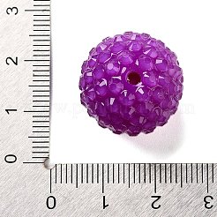 チャンキーレジンラインストーンフーセンガム風ボールビーズ  ラウンド  ミックスカラー  20x18mm  穴：3mm&nbsp;RESI-S259-A