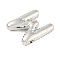 変色しない304ステンレススチールペンダント  バルーンレターチャーム  文字m  21x18.5x5mm  穴：1.5x2mm&nbsp;STAS-B071-01P-M