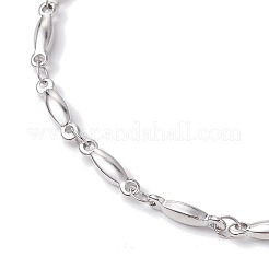 変色しない304ステンレススチールリンクバーチェーンアンクレット  ステンレス鋼色  9-1/8インチ（23cm）&nbsp;AJEW-AN00602-01