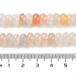 天然の金色のシルク翡翠ビーズ連売り  ロンデル  8x5mm  穴：1mm  約73~75個/連  14.65~14.88''（37.2~37.8センチメートル）&nbsp;G-D481-21
