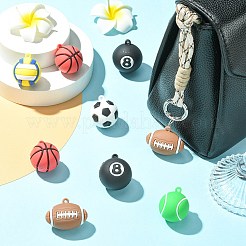 12個 6スタイル PVC不透明プラスチックペンダント  混合図形  ミックスカラー  27.5~32x27~37x24~30mm  穴：2.5~3mm  2個/スタイル&nbsp;KY-CJ0002-15