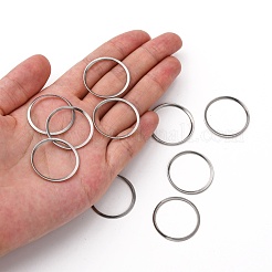 変色しない201ステンレススチール製リンクリング  リング  ステンレス鋼色  25x1~1.2mm  内径：22mm&nbsp;X-STAS-F192-001P-03
