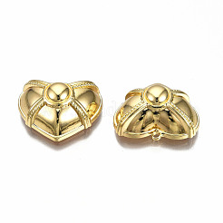 ラックメッキ合金ペンダント  カドミウムフリー＆鉛フリー  ハート  ライトゴールド  21x24x9.5mm  穴：1.8mm&nbsp;PALLOY-N175-16