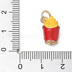 エナメルペンダントと合金  食べ物の形をしたチャーム  カラフル  ゴールドカラー  チップ  14x9x7mm  穴：4mm&nbsp;AL-CBAE186-01G-03