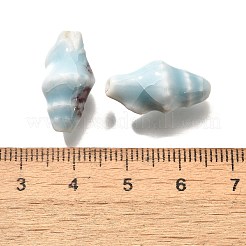 手作りの陶器ビーズ  巻き貝  淡いターコイズ  20x10.5x10mm  穴：1.8mm&nbsp;PORC-H013-03-16
