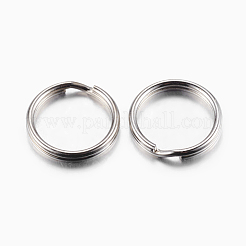 アイアン分割キーホルダー  ニッケルフリー  プラチナ  30x3mm  内径：26mm&nbsp;IFIN-C057-30mm-NF