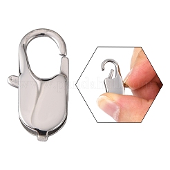 変色しにくい201ステンレススチール製のロブスタークローキー留め具  ステンレス鋼色  23x12x3.5mm  穴：9x6mm&nbsp;STAS-Q131
